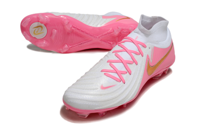 Nike Phantom Luna Elite NU FG High-Tops Soccer Cleats - White/Pink/Gold