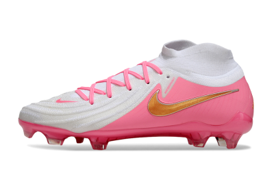 Nike Phantom Luna Elite NU FG High-Tops Soccer Cleats - White/Pink/Gold