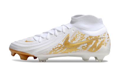 Nike Phantom Luna Elite NU FG High-Tops Soccer Cleats - White/Gold
