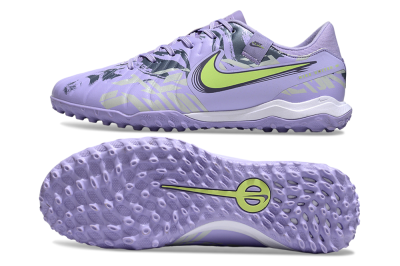 Nike Tiempo Legend 10 Academy TF Low-Tops Soccer Shoes - Purple/Yellow/White