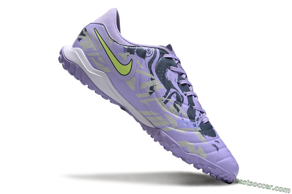 Nike Tiempo Legend 10 Academy TF Low-Tops Soccer Shoes - Purple/Yellow/White 4