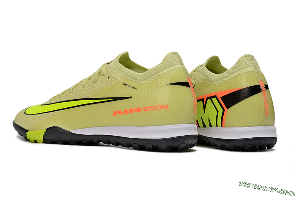 Nike Air Zoom Mercurial Vapor 16 Elite TF Low-Tops Soccer Shoes - Brown/Yellow/Black 4