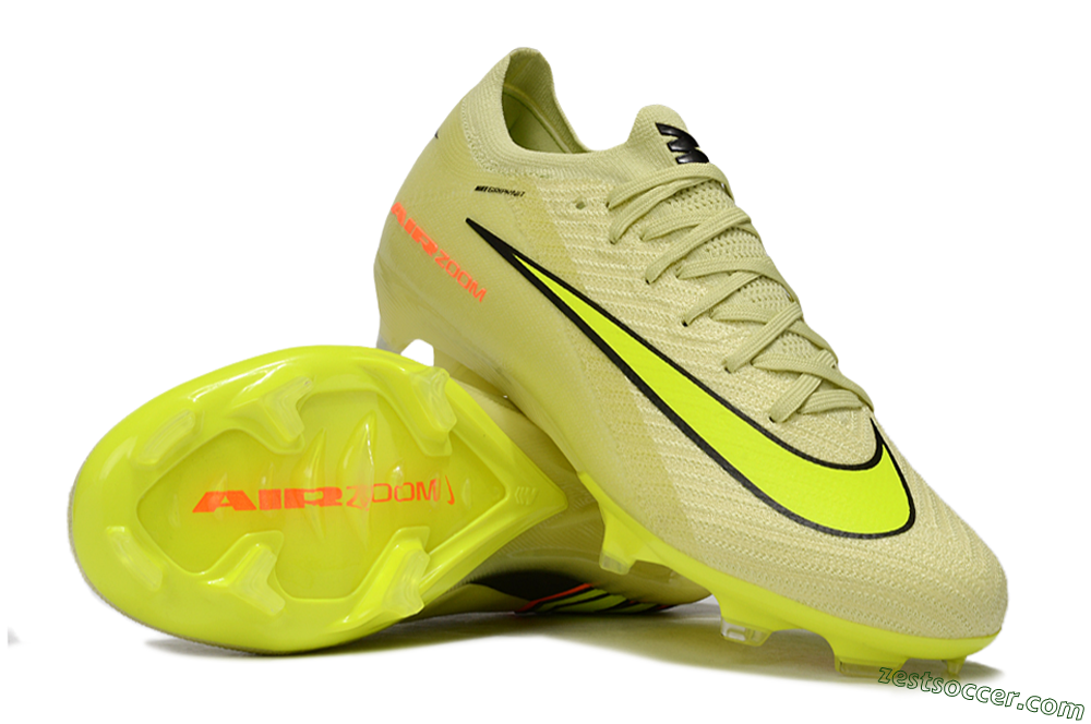 Nike Air Zoom Mercurial Vapor 16 Elite FG Low-Tops Soccer Cleats - Brown/Yellow/Black 1