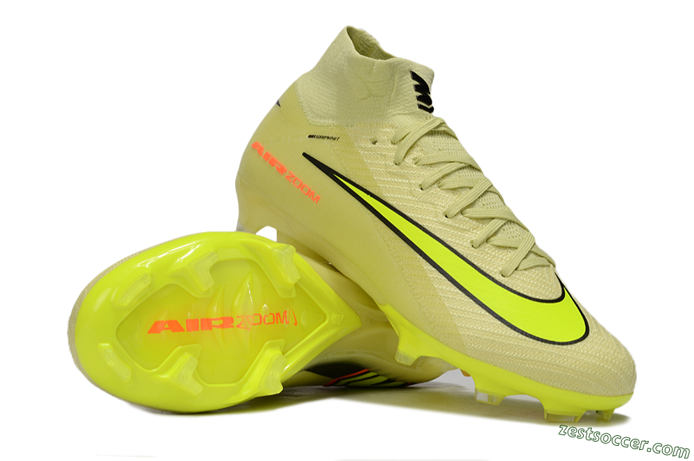 Nike Air Zoom Mercurial Superfly 10 Elite FG High-Tops Soccer Cleats - Brown/Yellow/Black 1