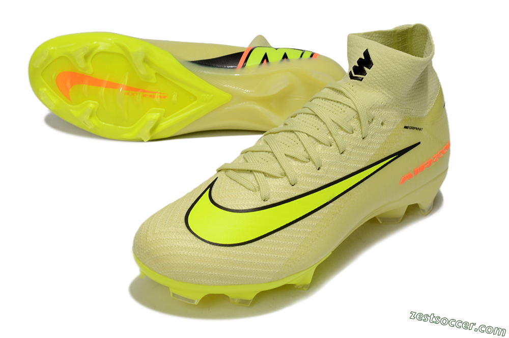 Nike Air Zoom Mercurial Superfly 10 Elite FG High-Tops Soccer Cleats - Brown/Yellow/Black 3