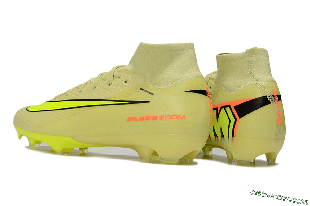 Nike Air Zoom Mercurial Superfly 10 Elite FG High-Tops Soccer Cleats - Brown/Yellow/Black 4