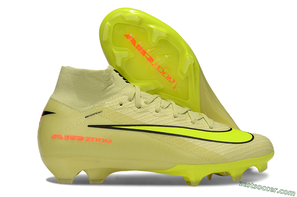 Nike Air Zoom Mercurial Superfly 10 Elite FG High-Tops Soccer Cleats - Brown/Yellow/Black 0