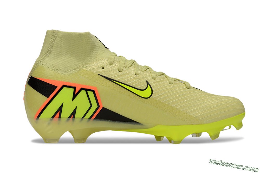 Nike Air Zoom Mercurial Superfly 10 Elite FG High-Tops Soccer Cleats - Brown/Yellow/Black 5