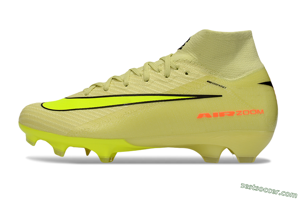 Nike Air Zoom Mercurial Superfly 10 Elite FG High-Tops Soccer Cleats - Brown/Yellow/Black 2