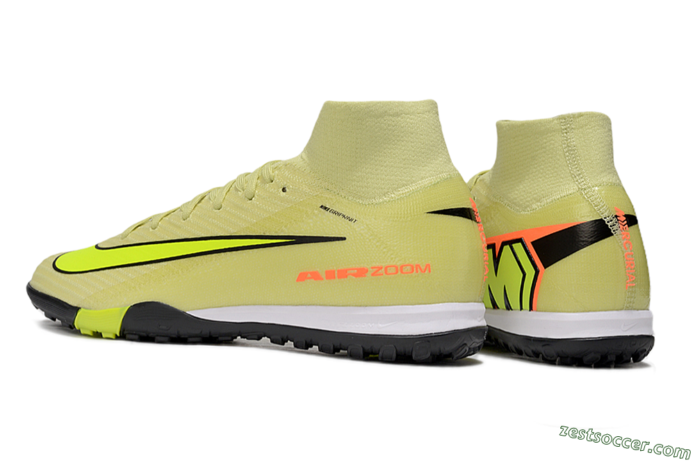 Nike Air Zoom Mercurial Superfly 10 Elite TF High-Tops Soccer Shoes - Brown/Yellow/Black 4