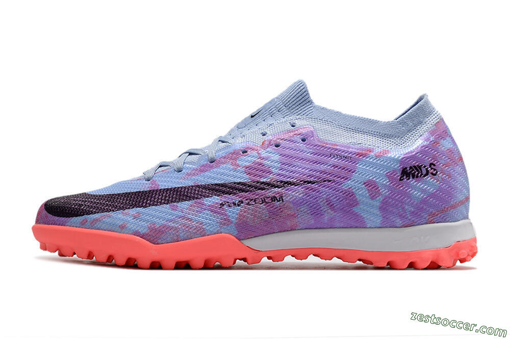 Nike Air Zoom Mercurial Vapor 16 Elite TF Low-Tops Soccer Shoes - Jade/Purple/Red 2