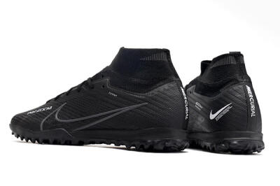 Nike Air Zoom Mercurial Superfly 10 Elite TF High-Tops Soccer Shoes - Black/White/Yellow