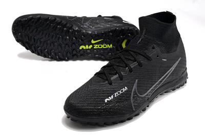 Nike Air Zoom Mercurial Superfly 10 Elite TF High-Tops Soccer Shoes - Black/White/Yellow