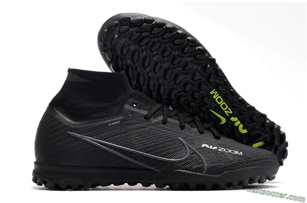 Nike Air Zoom Mercurial Superfly 10 Elite TF High-Tops Soccer Shoes - Black/White/Yellow 0