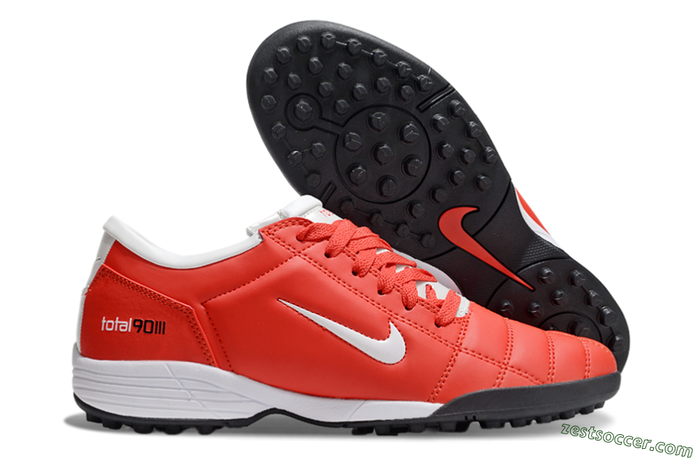Nike Total 90 II TF Low-Tops Soccer Shoes - Red/White/Black 0