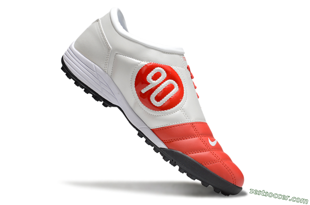 Nike Total 90 II TF Low-Tops Soccer Shoes - Red/White/Black 4