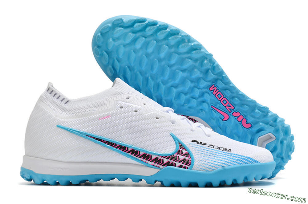 Nike Air Zoom Mercurial Vapor 16 Elite TF Low-Tops Soccer Shoes - White/Red/Blue 0