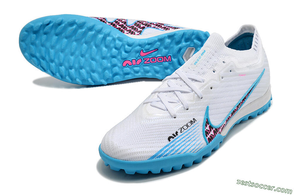 Nike Air Zoom Mercurial Vapor 16 Elite TF Low-Tops Soccer Shoes - White/Red/Blue 3