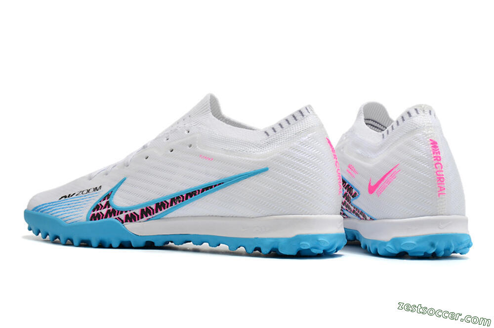 Nike Air Zoom Mercurial Vapor 16 Elite TF Low-Tops Soccer Shoes - White/Red/Blue 4