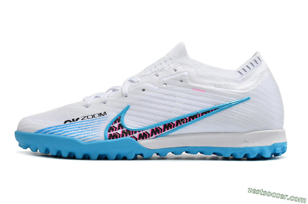 Nike Air Zoom Mercurial Vapor 16 Elite TF Low-Tops Soccer Shoes - White/Red/Blue 2
