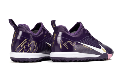 Nike Air Zoom Mercurial Vapor 16 Pro TF Low-Tops Soccer Shoes - Purple/White/Gold