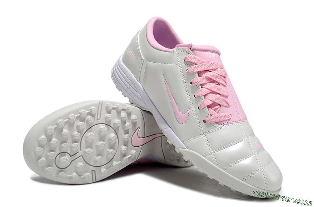 Nike Total 90 II TF Low-Tops Soccer Shoes - Beige/Pink/White 3