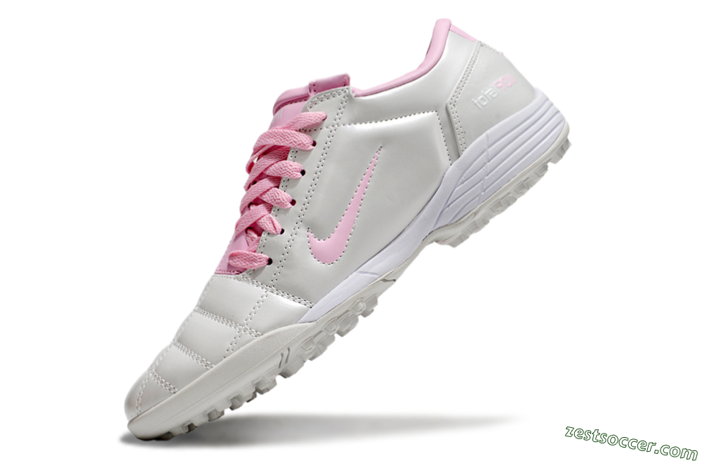 Nike Total 90 II TF Low-Tops Soccer Shoes - Beige/Pink/White 5