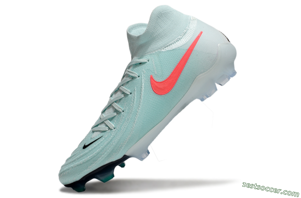 Nike Phantom Luna Elite FG High-Tops Soccer Cleats - Jade/Red/Black 6