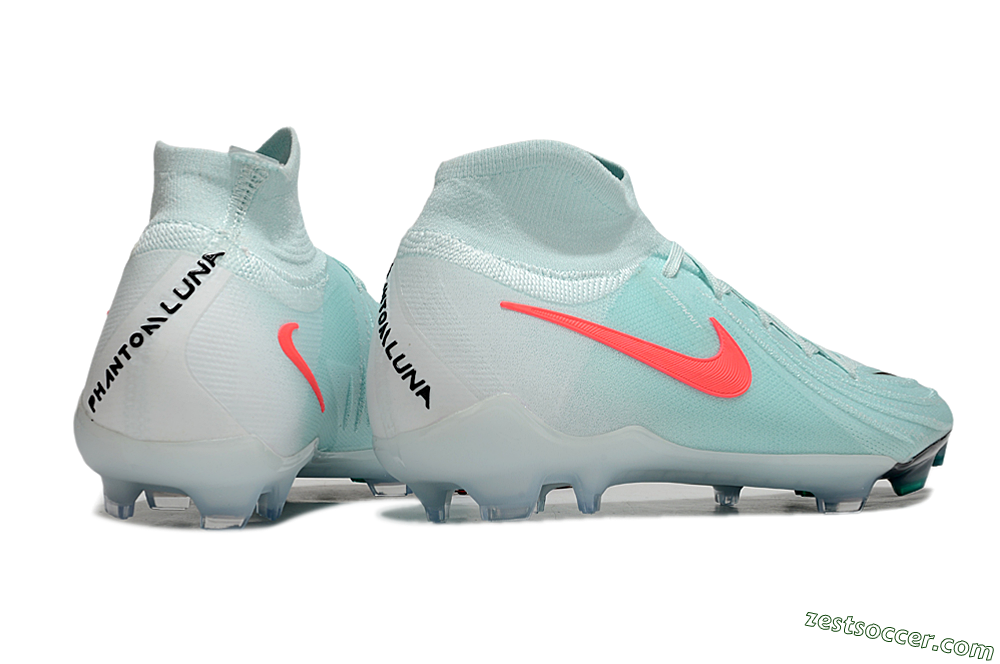 Nike Phantom Luna Elite FG High-Tops Soccer Cleats - Jade/Red/Black 7