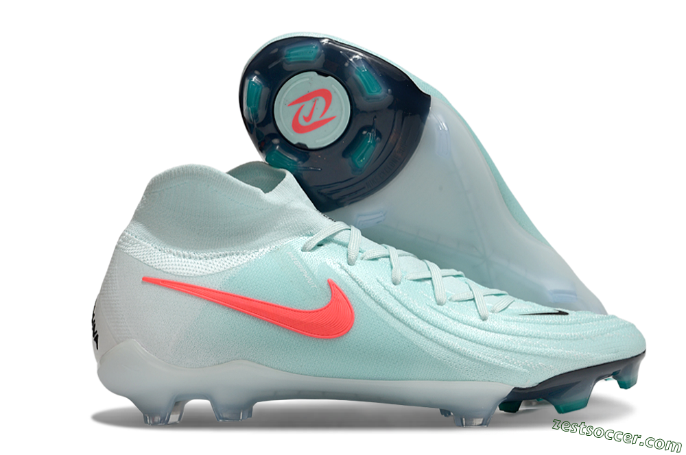 Nike Phantom Luna Elite FG High-Tops Soccer Cleats - Jade/Red/Black 0