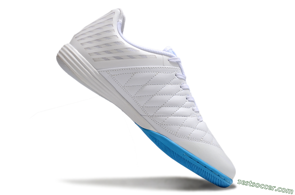 Nike Lunar Gato 2 IC Low-Tops Soccer Shoes - White/Blue 5