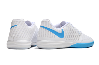 Nike Lunar Gato 2 IC Low-Tops Soccer Shoes - White/Blue