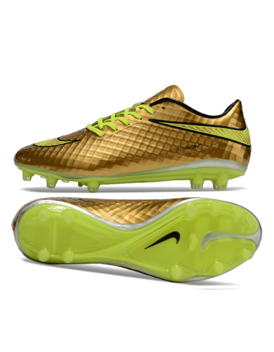 Nike Hypervenom Phantom FG Low-Tops Soccer Cleats - Gold/Yellow/Black