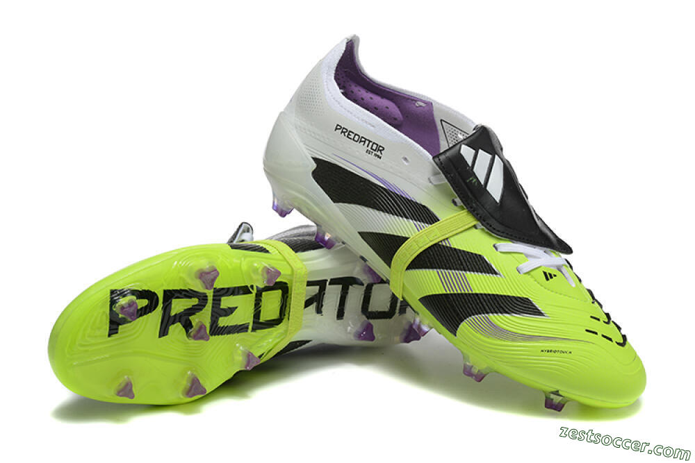 Adidas Predator 25 Elite Foldover Tongue FG Low-Tops Soccer Cleats - Yellow/Black 4