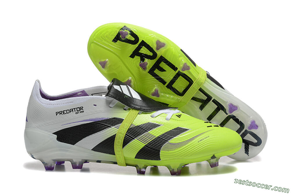 Adidas Predator 25 Elite Foldover Tongue FG Low-Tops Soccer Cleats - Yellow/Black 0