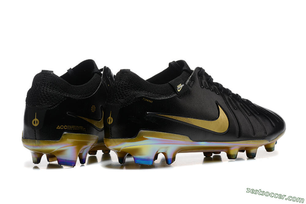 Nike Tiempo Legend 10 Elite FG Low-Tops Soccer Cleats - Black/Gold 9