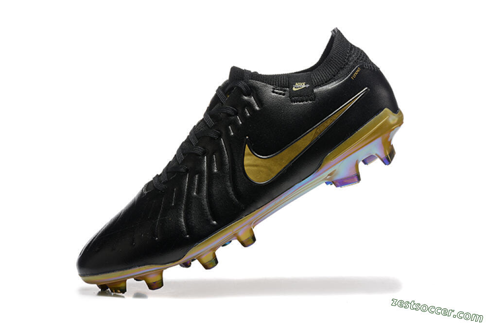 Nike Tiempo Legend 10 Elite FG Low-Tops Soccer Cleats - Black/Gold 8