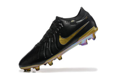 Nike Tiempo Legend 10 Elite FG Low-Tops Soccer Cleats - Black/Gold