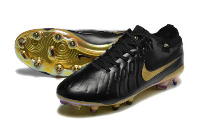 Nike Tiempo Legend 10 Elite FG Low-Tops Soccer Cleats - Black/Gold