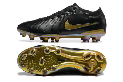 Nike Tiempo Legend 10 Elite FG Low-Tops Soccer Cleats - Black/Gold