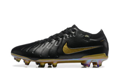 Nike Tiempo Legend 10 Elite FG Low-Tops Soccer Cleats - Black/Gold