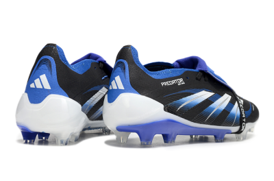 Adidas Predator 25 Elite Foldover Tongue FG Low-Tops Soccer Cleats - Black/Blue/White