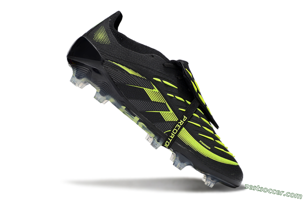 Adidas Predator 25 Elite Foldover Tongue FG Low-Tops Soccer Cleats - Black/Yellow 4