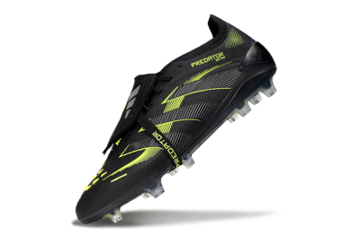 Adidas Predator 25 Elite Foldover Tongue FG Low-Tops Soccer Cleats - Black/Yellow