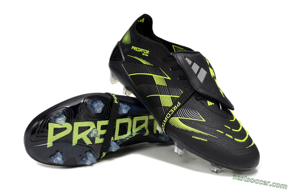 Adidas Predator 25 Elite Foldover Tongue FG Low-Tops Soccer Cleats - Black/Yellow 3