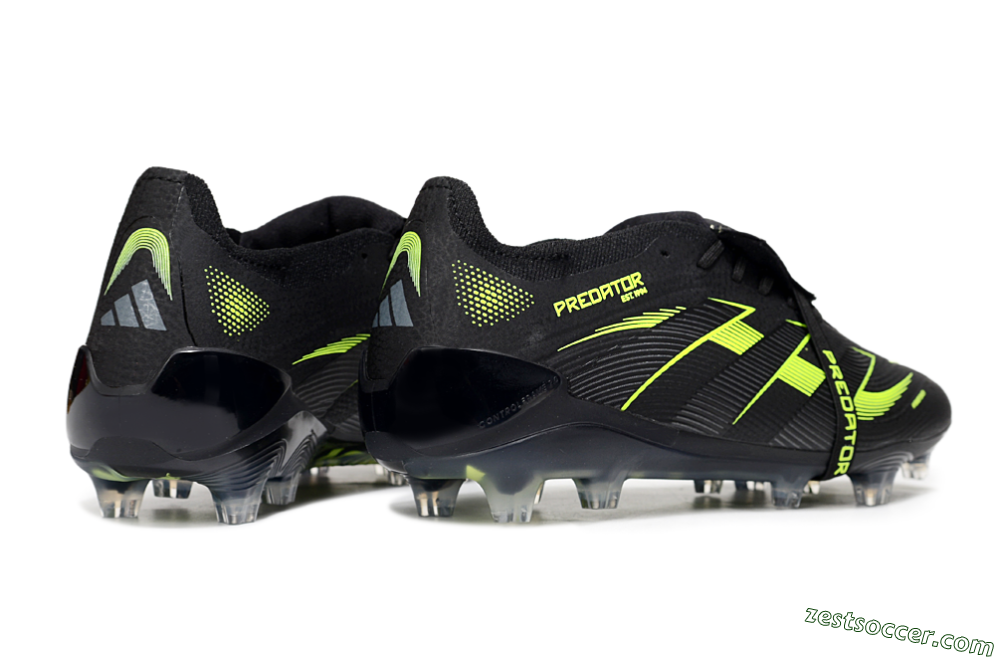 Adidas Predator 25 Elite Foldover Tongue FG Low-Tops Soccer Cleats - Black/Yellow 6