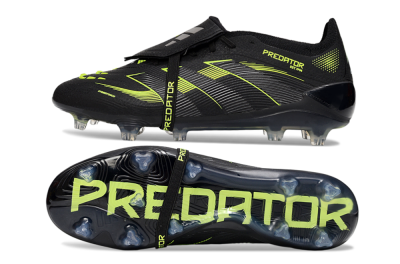 Adidas Predator 25 Elite Foldover Tongue FG Low-Tops Soccer Cleats - Black/Yellow