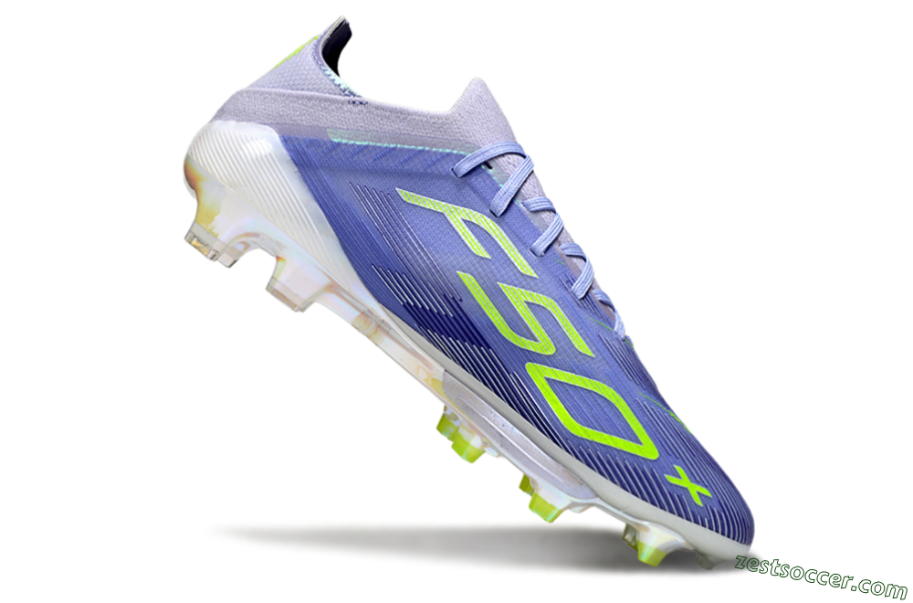 Adidas F50+ Elite Lightstrike Pro FG Low-Tops Soccer Cleats - Blue/Yellow 4