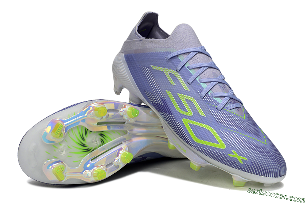 Adidas F50+ Elite Lightstrike Pro FG Low-Tops Soccer Cleats - Blue/Yellow 3