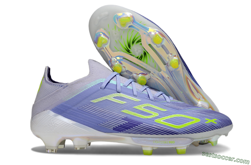 Adidas F50+ Elite Lightstrike Pro FG Low-Tops Soccer Cleats - Blue/Yellow 0